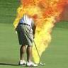 Golfer On Fire